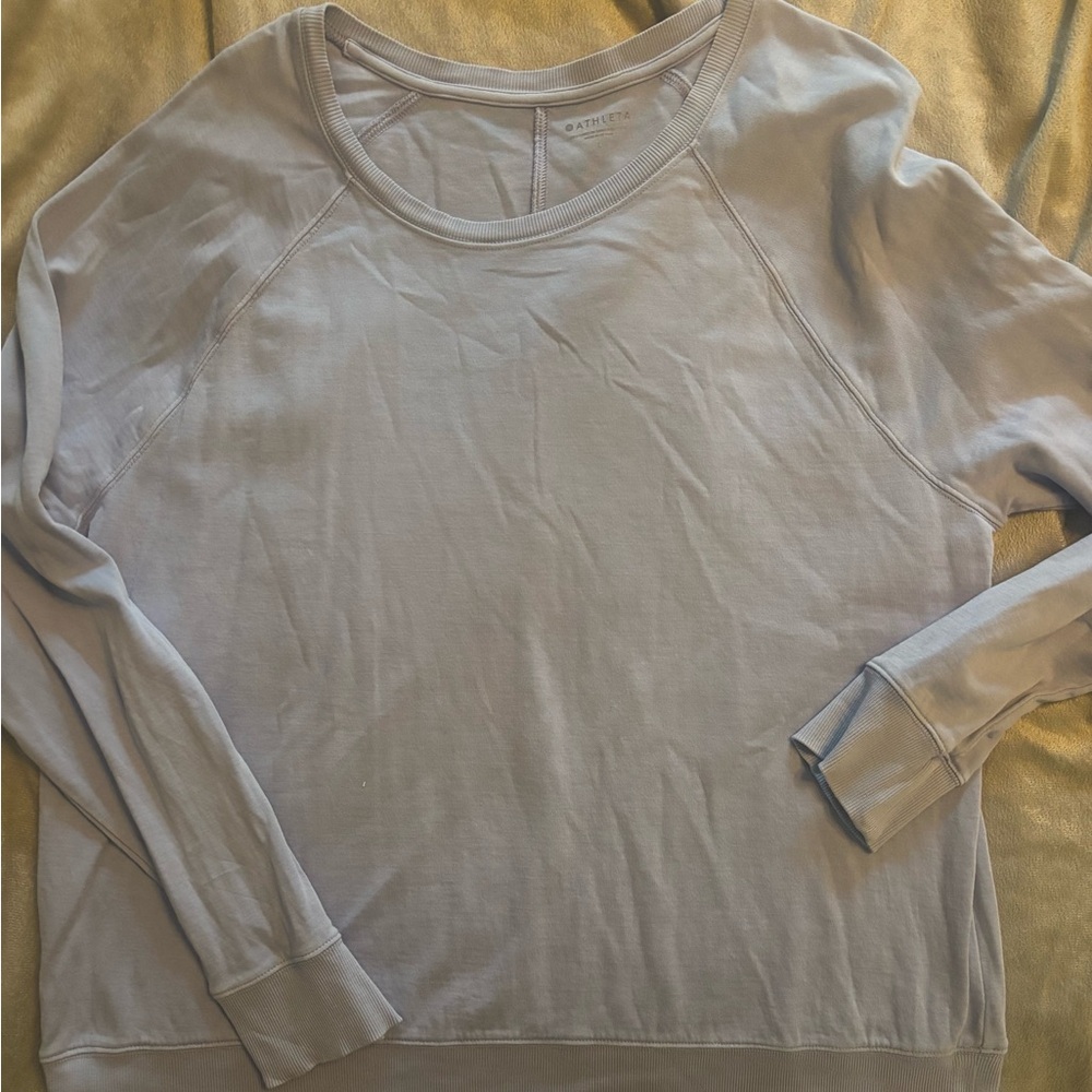 Athleta Purple/ Gray Long Sleeve Relaxed Sweatshirt